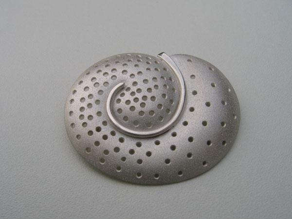 broche zilver slak gaatjes