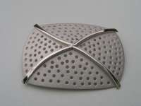broche zilver rechthoek gaatjes