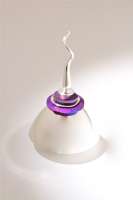 parfumflesje zilver met paars titanium