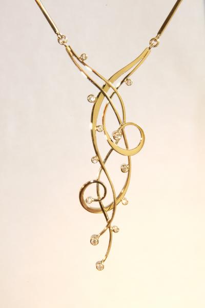 collier goud met briljant