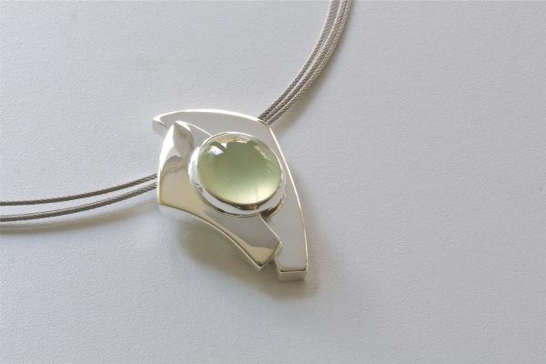 hanger zilver met goene kwarts