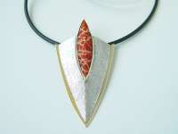 hanger shuimkoraal zilver goud