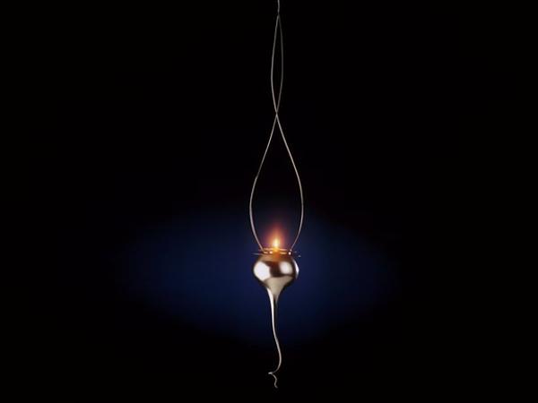 lichtobject zilver en titanium