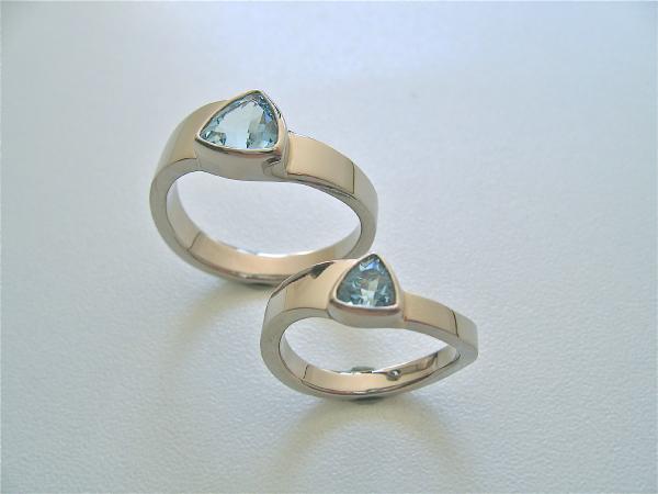 witgouden ringen met aquamarijn